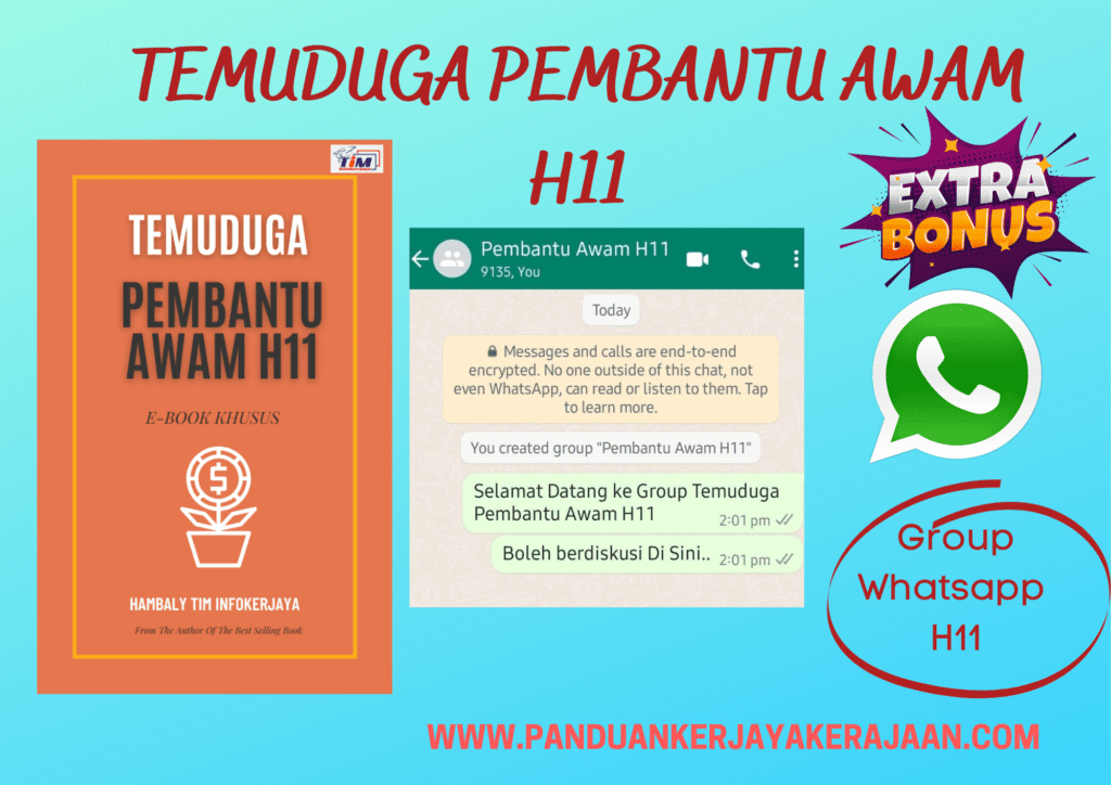 Ebook Temuduga Pembantu Awam Gred H11 PANDUAN KERJAYA KERAJAAN