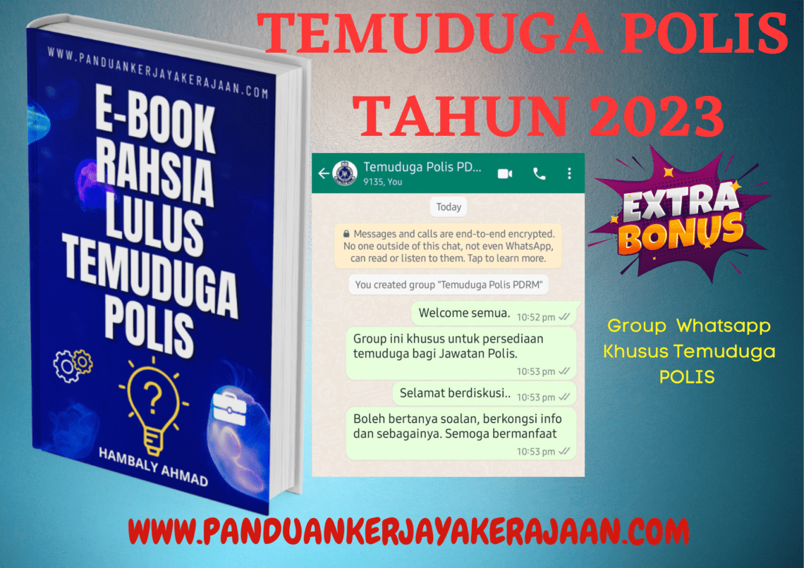 Contoh Soalan Temuduga Polis Diraja Malaysia PDRM Terkini